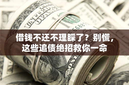 北京借钱不还不理睬了？别慌，这些追债绝招救你一命